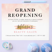 大開会|トレンディー金ゴールドピンク美しいサロン チラシ (シングル)