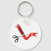 大開口お祝いはさみカットリボン キーホルダー (正面)
