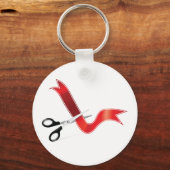 大開口お祝いはさみカットリボン キーホルダー (正面)