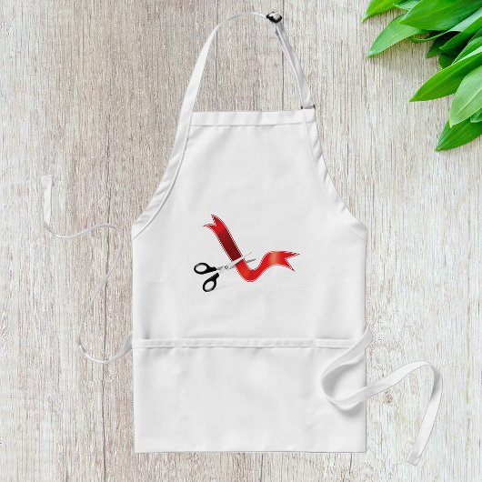 大開口お祝いはさみカットリボン スタンダードエプロン
