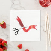 大開口お祝いはさみカットリボン スタンダードランチョンナプキン (インサイチュ)