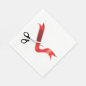 大開口お祝いはさみカットリボン スタンダードランチョンナプキン (角)