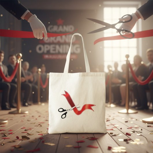 大開口お祝いはさみカットリボン トートバッグ