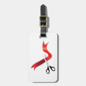 大開口お祝いはさみカットリボン ラゲッジタグ (正面縦)