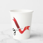 大開口お祝いはさみカットリボン 紙コップ (正面)