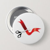 大開口お祝いはさみカットリボン 缶バッジ (正面&裏面)