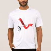 大開口お祝いはさみカットリボン Tシャツ (正面)