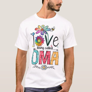大間デイジー花可愛い母 Tシャツ