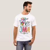 大間デイジー花可愛い母 Tシャツ (正面フル)