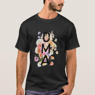 大間ワイルドフラワーグランマウィメンマザーズデイクリスティム Tシャツ