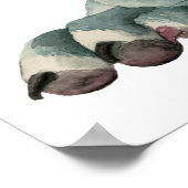 大間抜け | Pit Bull Dog Water Color 絵画's ポスター (角)