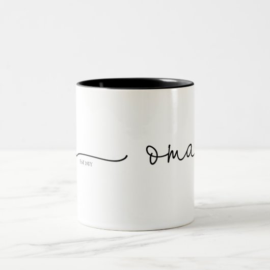 大間設立 |おばあちゃんのプレゼント ツートーンマグカップ (中央)