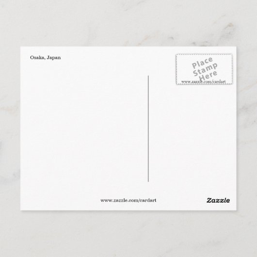 大阪のネオン灯 ポストカード (裏面)