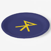 大阪国旗（日本） ペーパープレート (アングル)