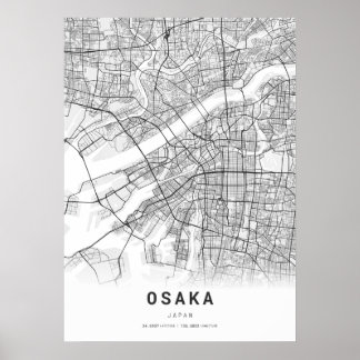 大阪地図市地図 ポスター