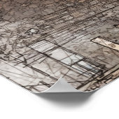 大阪城のスケッチ ポスター (角)