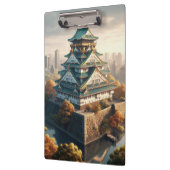 大阪城日本ランドスケープヴィンテージ旅行 クリップボード (左)
