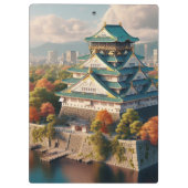 大阪城日本ランドスケープヴィンテージ旅行 クリップボード (裏面)