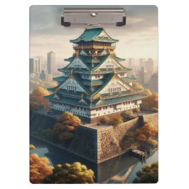 大阪城日本ランドスケープヴィンテージ旅行 クリップボード