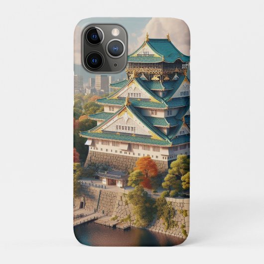 大阪城日本ランドスケープヴィンテージ旅行 Case-Mate iPhoneケース (裏)