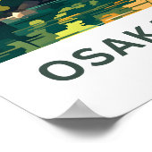 大阪城日本旅行プリント ポスター (角)