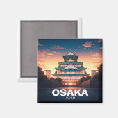 大阪城日没 マグネット (正面/裏面)