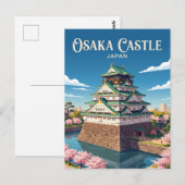 大阪城 日本 ポストカード (正面/裏面)