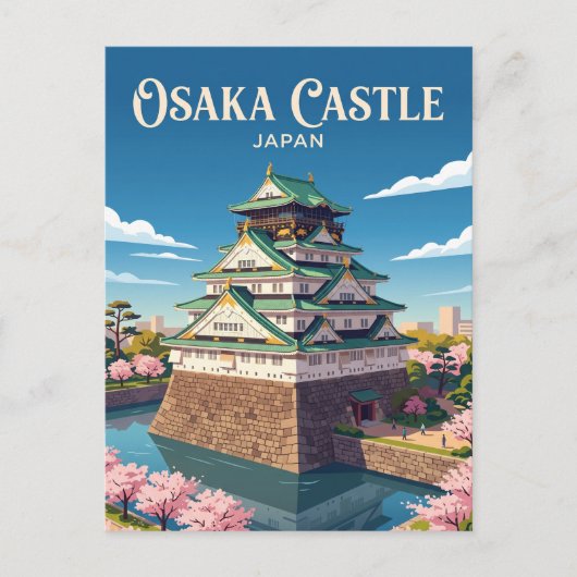 大阪城 日本 ポストカード (正面)