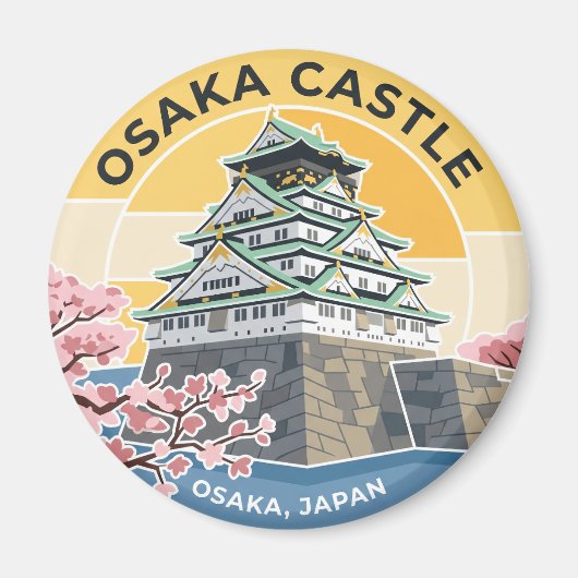 大阪城 日本 マグネット (正面)