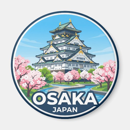 大阪城 日本 マグネット (正面)