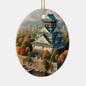 大阪城 日本 風景 ヴィンテージ トラベル セラミックオーナメント (右)