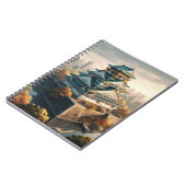 大阪城 日本 風景 ヴィンテージ トラベル ノートブック (左側)