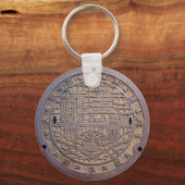 大阪市水道局排水栓のマンホール キーホルダー (正面)