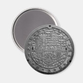大阪市水道局排水栓のマンホール マグネット (正面/裏面)