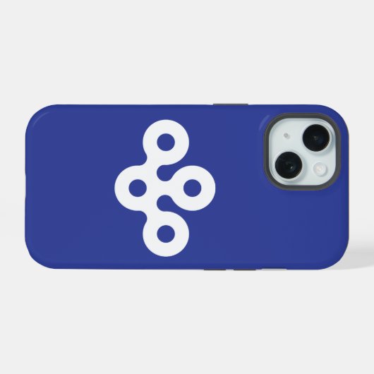 大阪府国旗 iPhone 15ケース (裏面横)