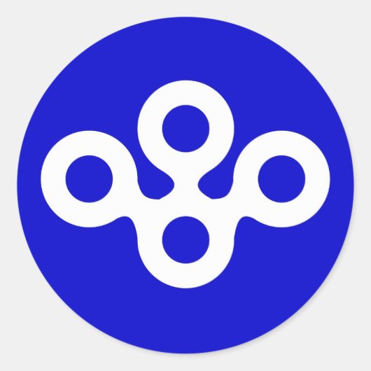 大阪府県旗郡 ラウンドシール (正面)