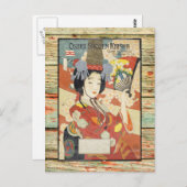 大阪日本ヴィンテージ旅行ポスター ポストカード (正面/裏面)