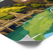 大阪日本ヴィンテージ旅行芸術イラストレーション ポスター (角)