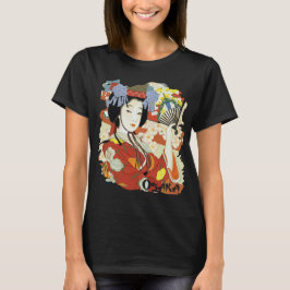 大阪日本芸者フラワートラベルTシャツ Tシャツ