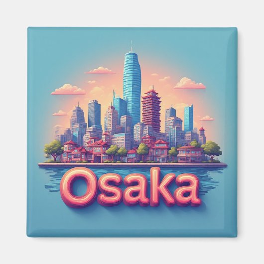 大阪日本都市旅行のお土産 🗺️ マグネット (正面)