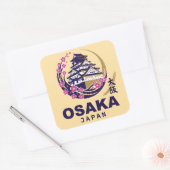 大阪 日本 桜 スクエアシール (封筒)