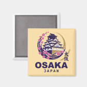 大阪 日本 桜 マグネット (正面/裏面)
