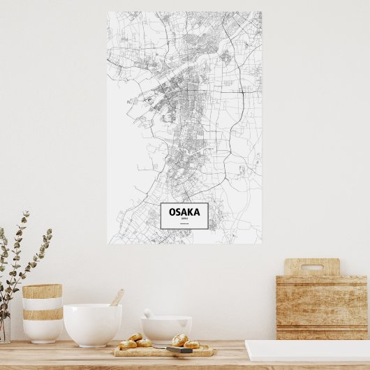 大阪(白) ポスター (キッチン)