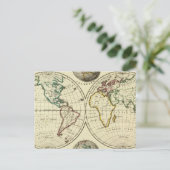 大陸の境界を持つ世界 ポストカード (スタンド正面)