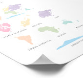 大陸パステル教育ポスター ポスター (角)