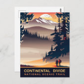 大陸分水嶺、国家風光明媚なトレイル、旅行 ポストカード (正面/裏面)