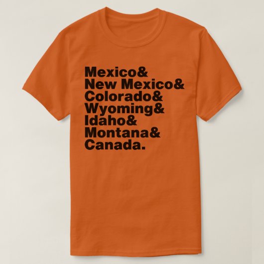 大陸分水路州 Tシャツ (デザイン正面)