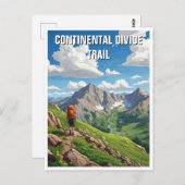 大陸分水路旅行ハイカー ポストカード (正面/裏面)