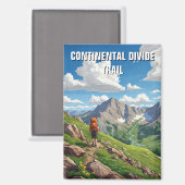 大陸分水路旅行ハイカー マグネット (正面/裏面)