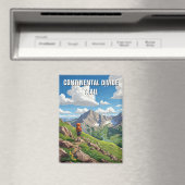 大陸分水路旅行ハイカー マグネット (インサイチュ (食洗機))